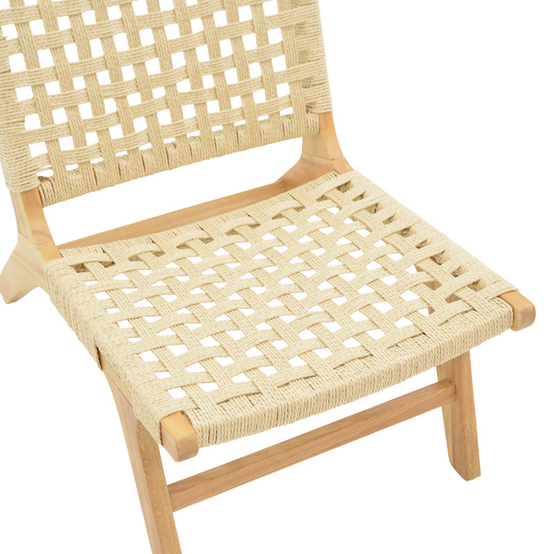 Polisin pakoworld armchair rope-rubberwood in natural color 55x80x77cm