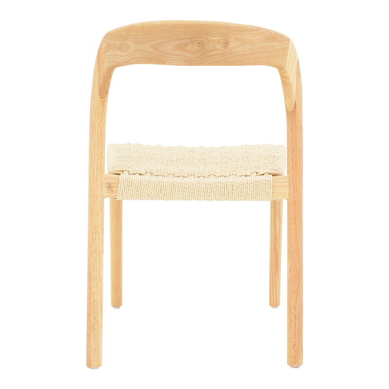 Tavrine chair rope-rubberwood in natural color 47x59x78cm