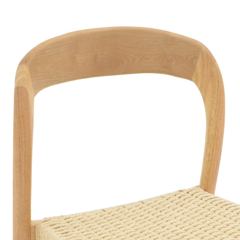 Tavrine chair pakoworld rope-rubberwood in natural color 47x59x78cm