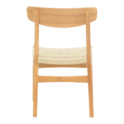 Eaprine chair natural rope-rubberwood 49x53x77cm