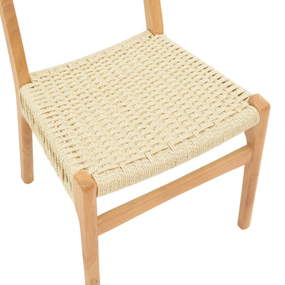 Eaprine chair pakoworld natural rope-rubberwood 49x53x77cm