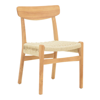 Eaprine chair natural rope-rubberwood 49x53x77cm