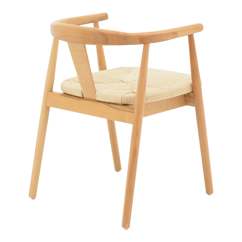 Gernine chair pakoworld solid beech wood and rope in natural shade 56x49x73cm