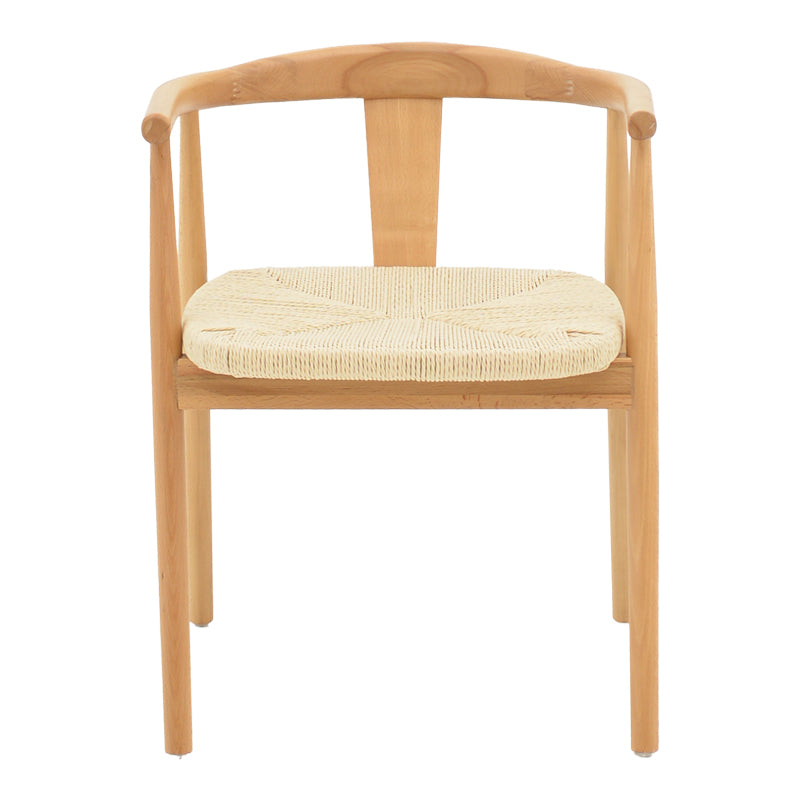 Gernine chair pakoworld solid beech wood and rope in natural shade 56x49x73cm