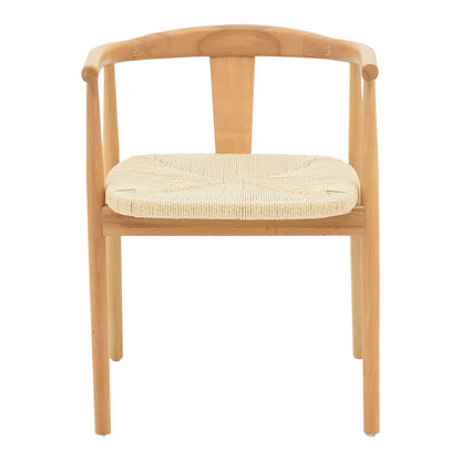 Gernine armchair solid beech wood and rope in natural shade 56x49x73cm