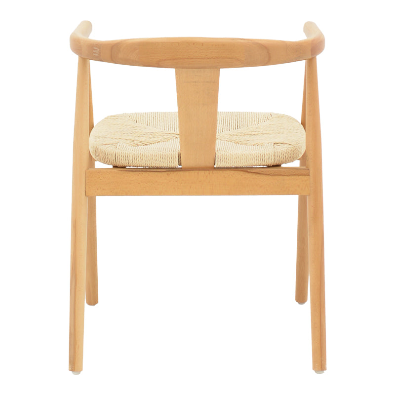 Gernine chair pakoworld solid beech wood and rope in natural shade 56x49x73cm