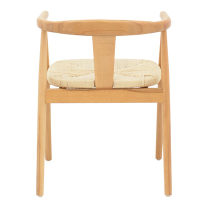 Gernine armchair solid beech wood and rope in natural shade 56x49x73cm