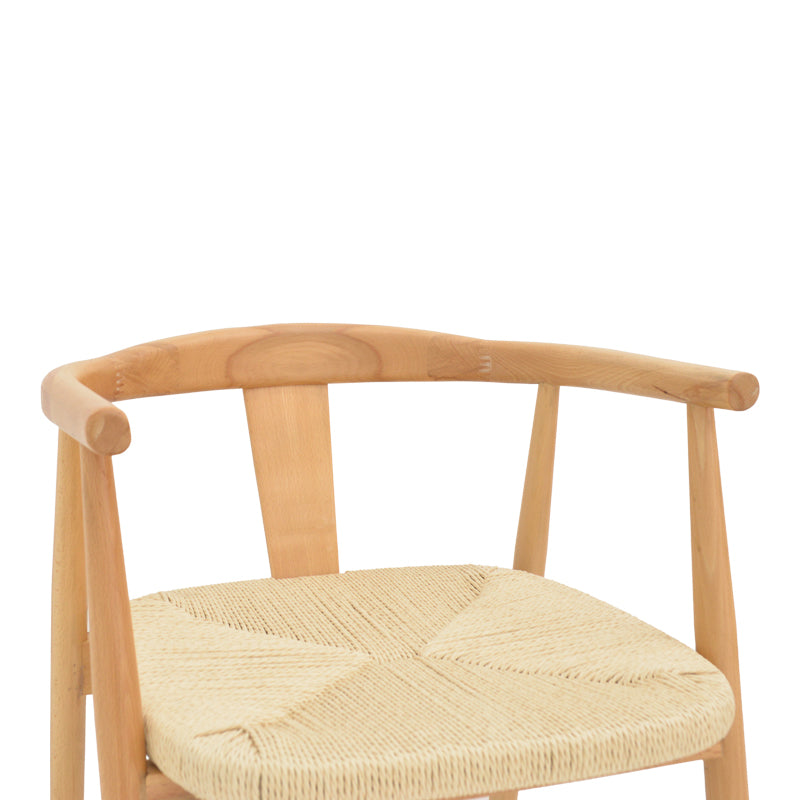 Gernine armchair solid beech wood and rope in natural shade 56x49x73cm