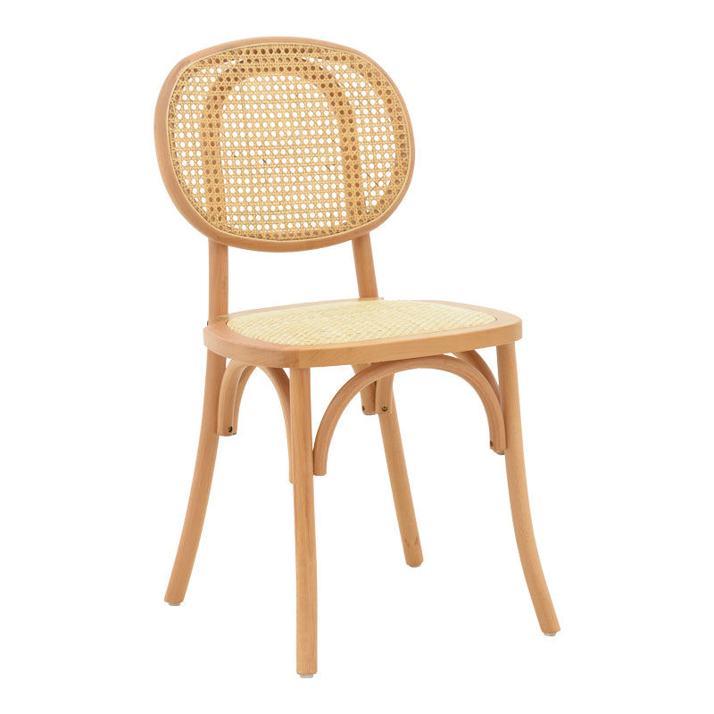Zoel pakoworld chair beech wood and rattan in natural shade 45x52x82cm