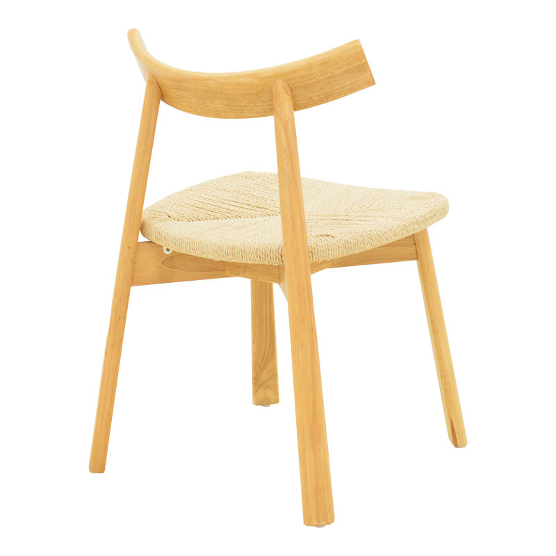 Clareta chair rubberwood-rope in natural shade 53x55x79cm