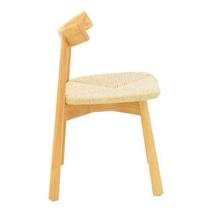 Clareta chair rubberwood-rope in natural shade 53x55x79cm