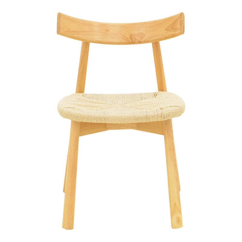 Clareta chair rubberwood-rope in natural shade 53x55x79cm