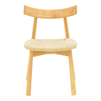 Clareta chair rubberwood-rope in natural shade 53x55x79cm
