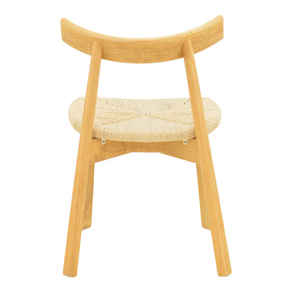Clareta chair rubberwood-rope in natural shade 53x55x79cm