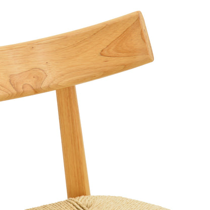 Clareta chair rubberwood-rope in natural shade 53x55x79cm