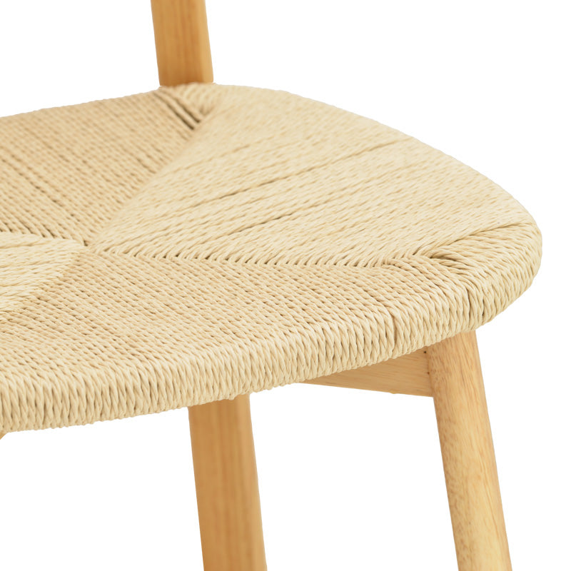 Clareta chair rubberwood-rope in natural shade 53x55x79cm