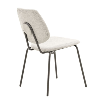 Chair Pietro pakoworld fabric light grey-black leg 50x53x83cm