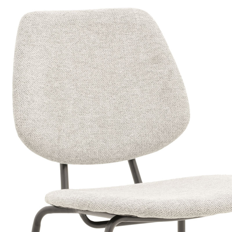 Chair Pietro pakoworld fabric light grey-black leg 50x53x83cm