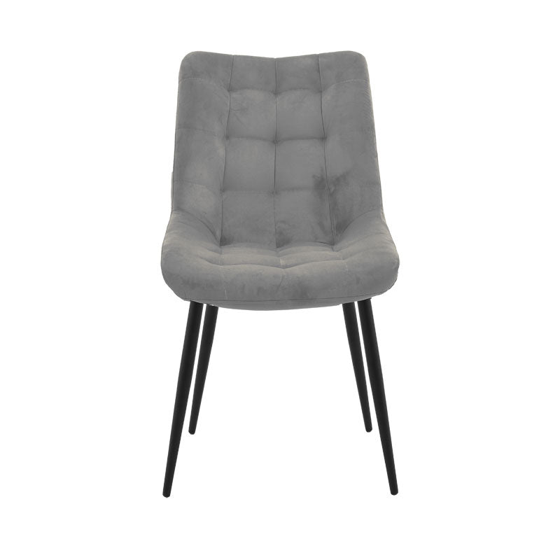 Chair Vittorio pakoworld anthracite-black metal leg 46x62x80cm