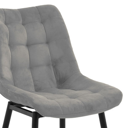 Chair Vittorio pakoworld anthracite-black metal leg 46x62x80cm