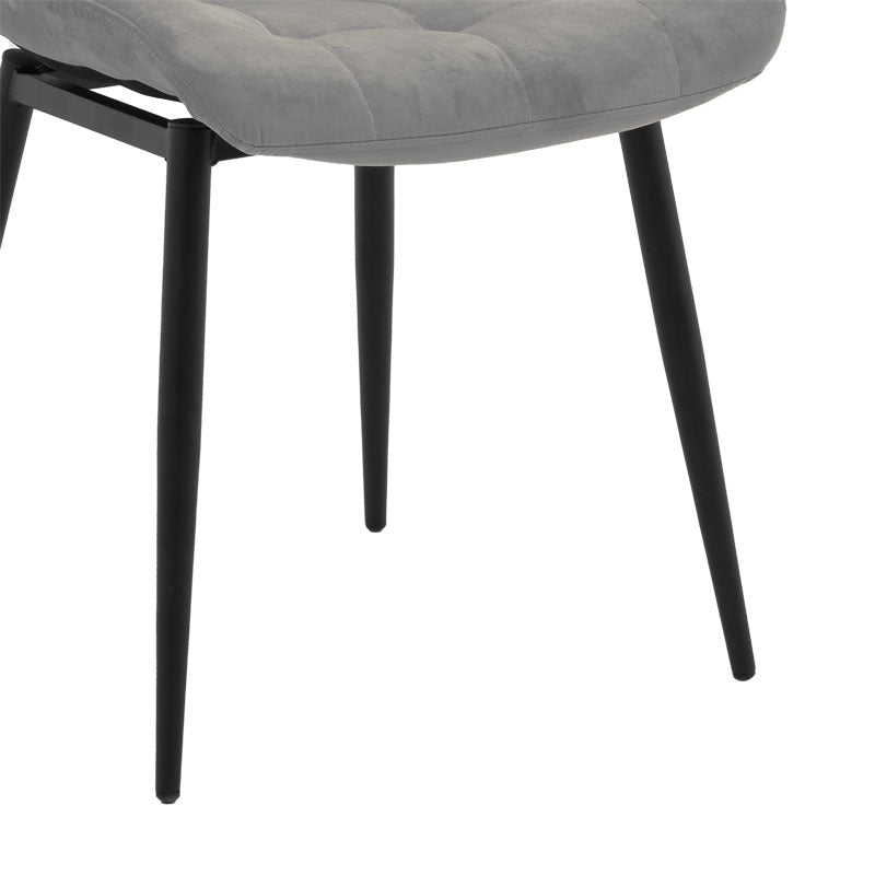 Chair Vittorio pakoworld anthracite-black metal leg 46x62x80cm