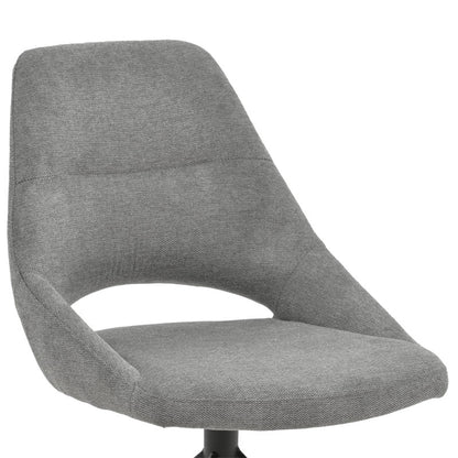 Chair Luciano pakoworld fabric grey-black metal leg rotatable 52x58x86cm