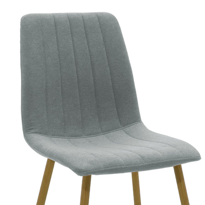 Chair Noor pakoworld gray-blue fabric-leg natural metal 44x55x86cm