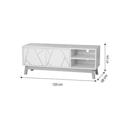 Aria pakoworld tv stand white-natural 120x38x47cm