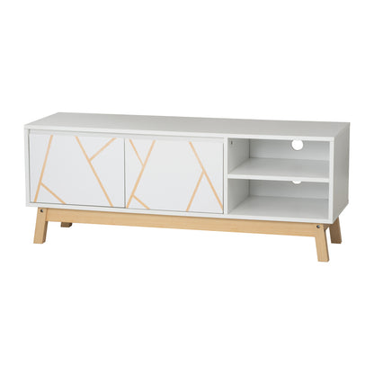 Aria pakoworld tv stand white-natural 120x38x47cm