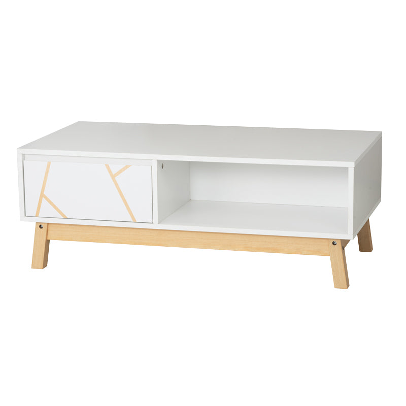 Aria pakoworld coffee table white-natural 100x50x37cm