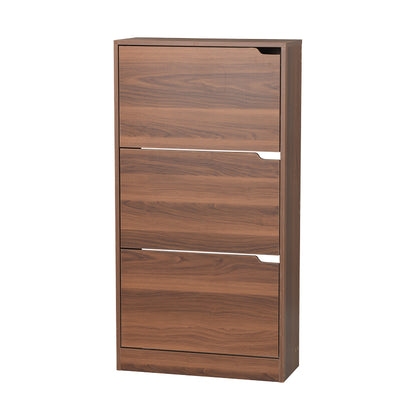 Mia pakoworld shoe cabinet 9 pairs walnut 60x24x115cm