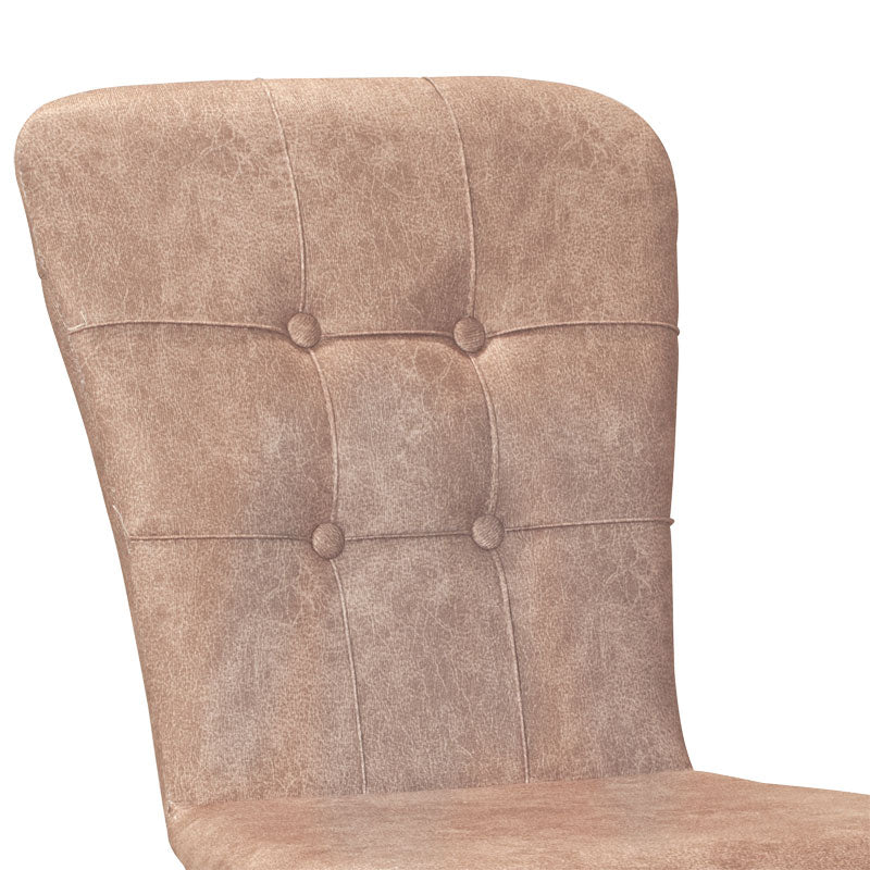 Chair Sonora I pakoworld fabric beige antique-walnut leg