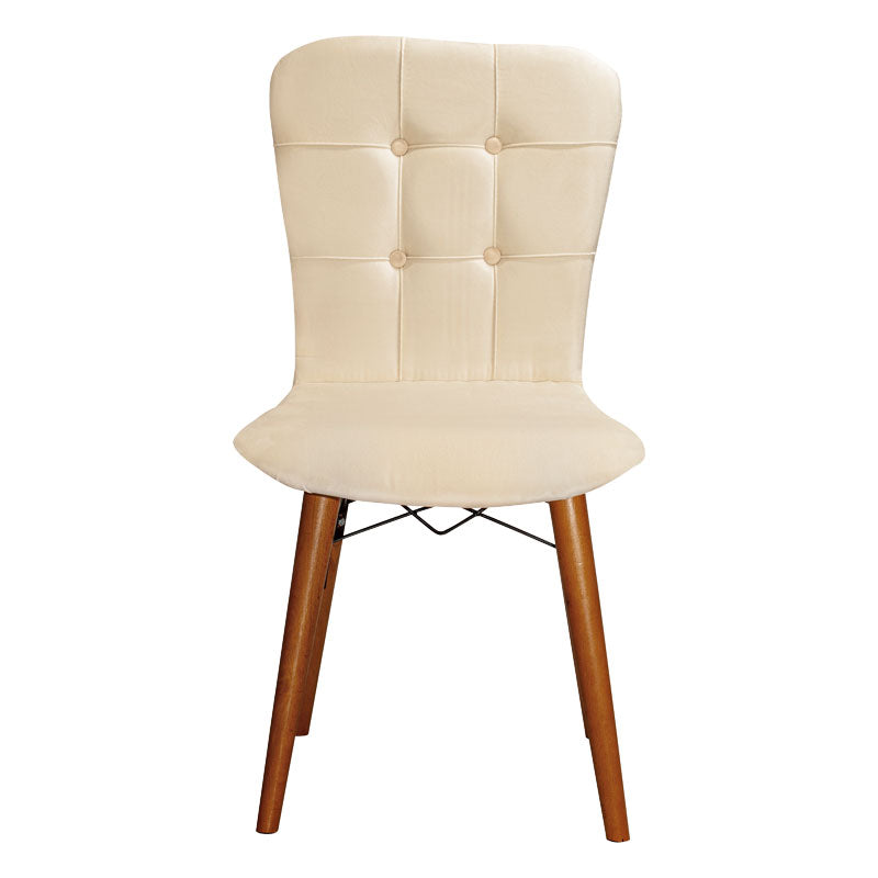 Chair Sonora I pakoworld velvet ivory-walnut leg