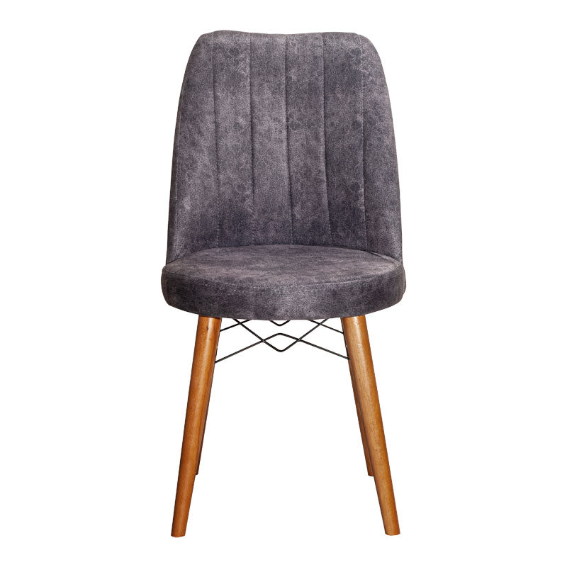 Chair Nevis I pakoworld anthracite antique fabric-walnut leg