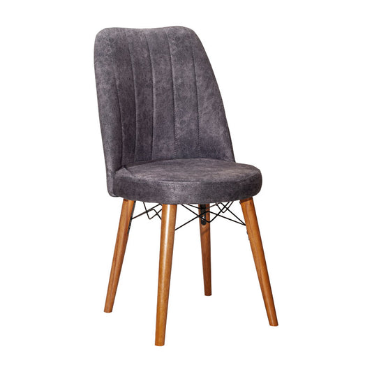 Chair Nevis I pakoworld anthracite antique fabric-walnut leg