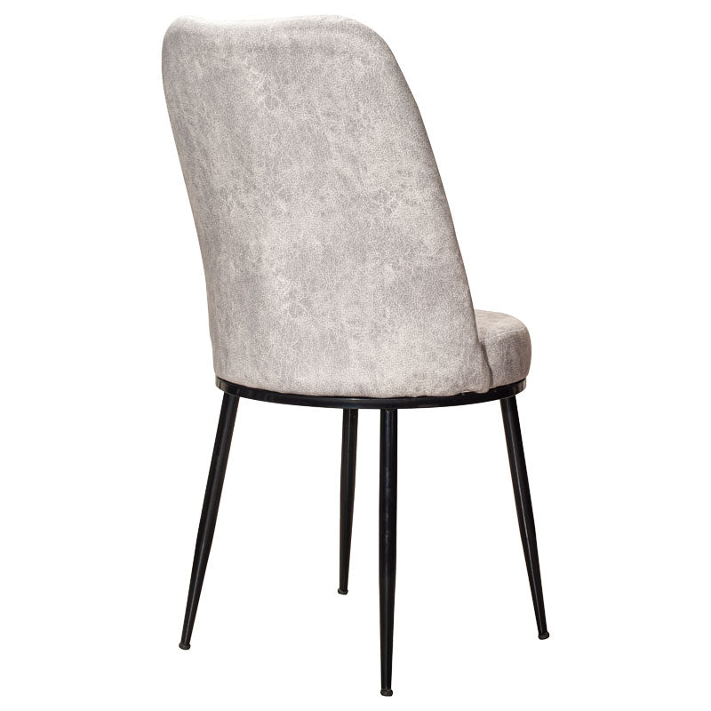 Chair Farell I pakoworld fabric grey antique-metal black leg