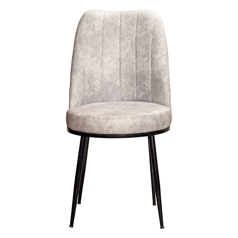 Chair Farell I pakoworld fabric grey antique-metal black leg