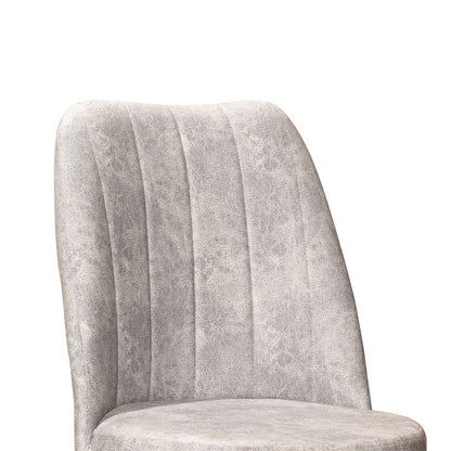 Chair Farell I pakoworld fabric grey antique-metal black leg