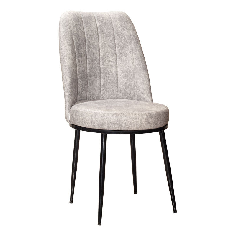 Chair Farell I pakoworld fabric grey antique-metal black leg