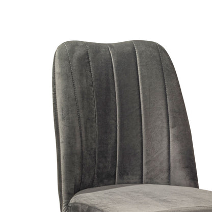 Vespera I pakoworld velvet chair gray-walnut leg