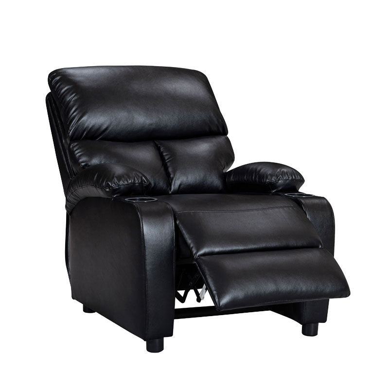 Armchair relax with cupholder Gartia pakoworld PU black 79x94x102cm