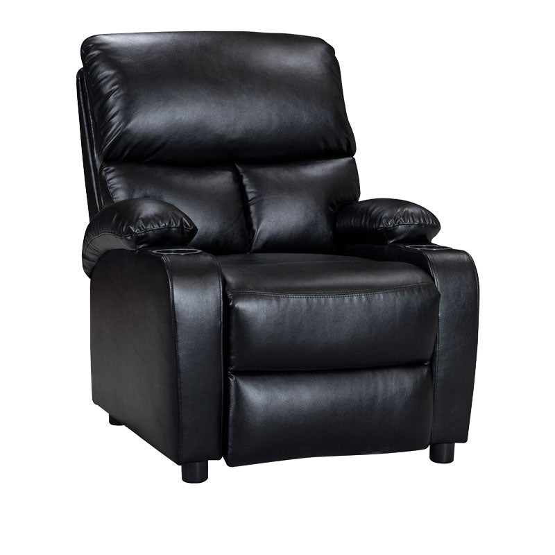 Armchair relax with cupholder Gartia pakoworld PU black 79x94x102cm