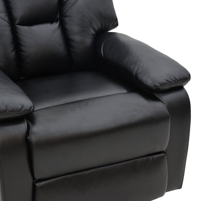 Armchair relax with massage mechanism Terpsi pakoworld PU black 80x94x102cm