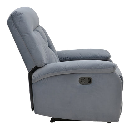 Armchair relax with massage mechanism Terpsi pakoworld grey velvet 80x94x100cm.