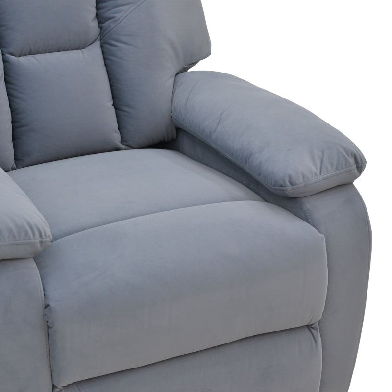 Armchair relax with massage mechanism Terpsi pakoworld grey velvet 80x94x100cm.