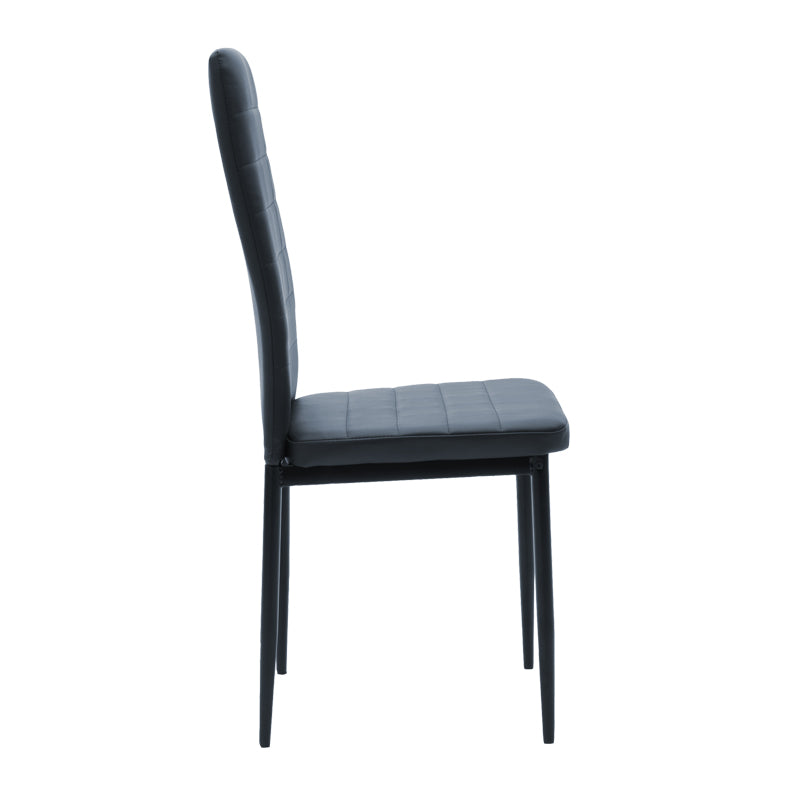 Chair Parker pakoworld PU anthracite-black leg 42x48x98cm