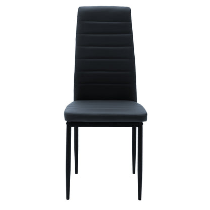 Chair Parker pakoworld PU anthracite-black leg 42x48x98cm