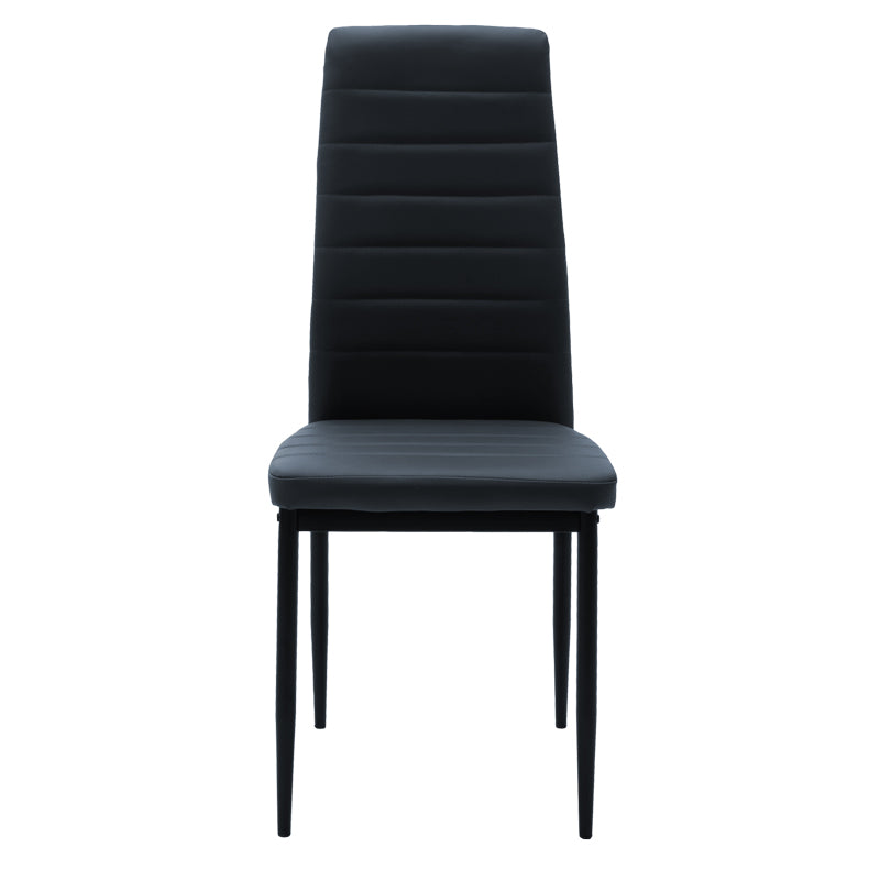 Chair Parker PU anthracite-black leg 42x48x98cm