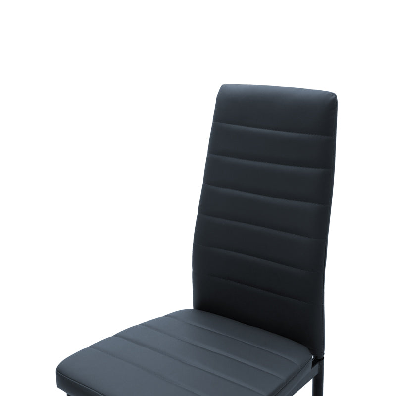 Chair Parker pakoworld PU anthracite-black leg 42x48x98cm