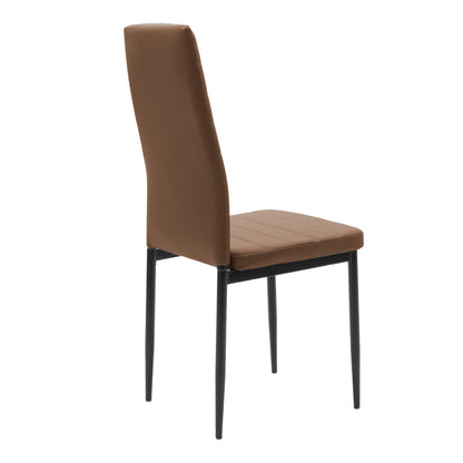 Chair Parker PU brown-black leg 42x48x98cm